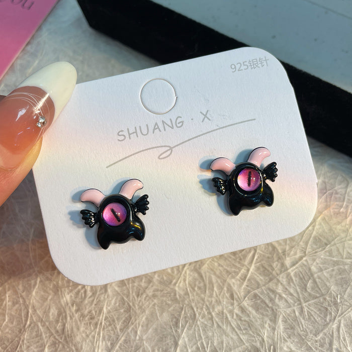 Wholesale Heterochromatic Monster Alloy Earrings JDC-ES-Shuangx011