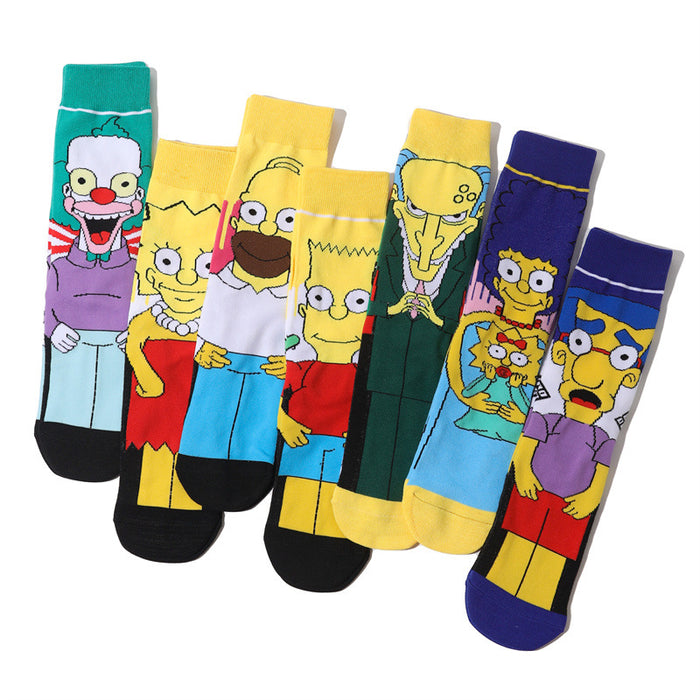 Wholesale Cartoon Cotton Middle Tube Socks JDC-SK-HuiHe045