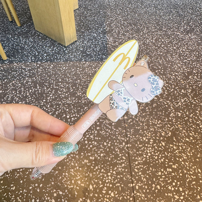 Wholesale Cute cartoon kitten ballpoint pen click gel pen cute writing pen