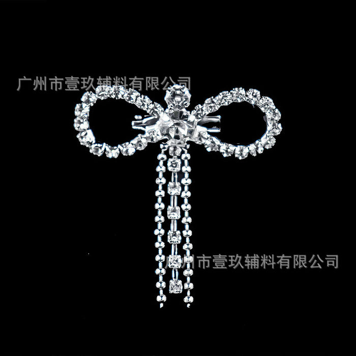 Wholesale DIY clothing accessories and embellishments: rhinestone bow corsage