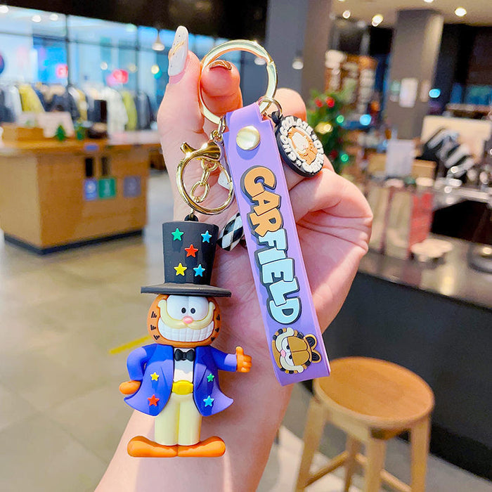 Wholesale Cartoon Silicone Cat Keychain Bag Pendant Ornament