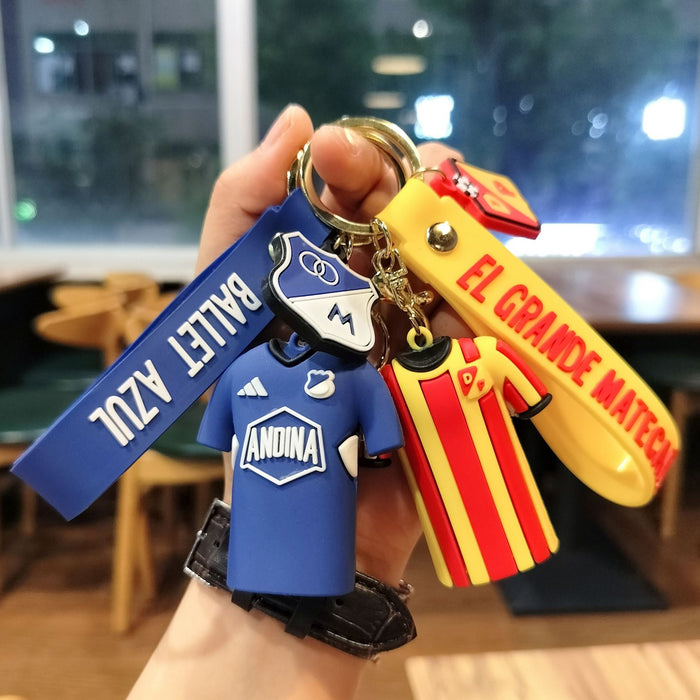 Wholesale  cartoon football player jersey key chain pendant bag car key chain accessories