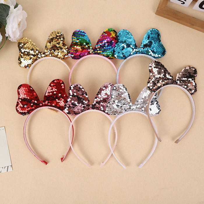 Wholesale children's bow sequins headband cartoon headband