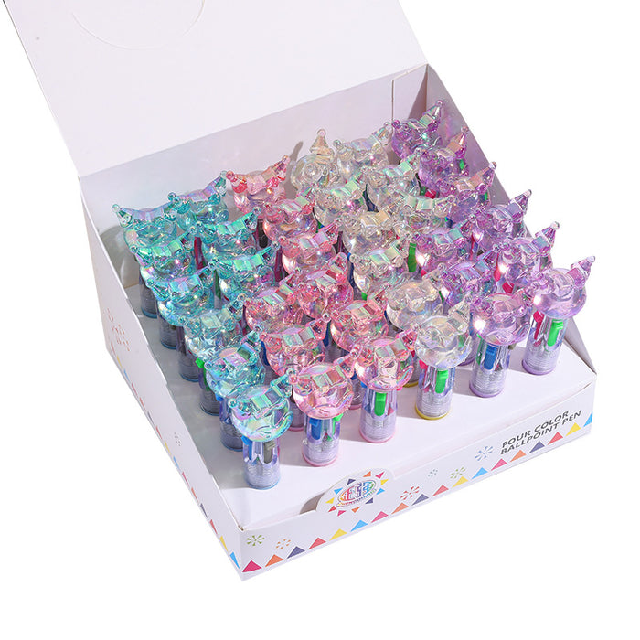 Wholesale Cute Cartoon 4-Color Push Ballpoint Pen