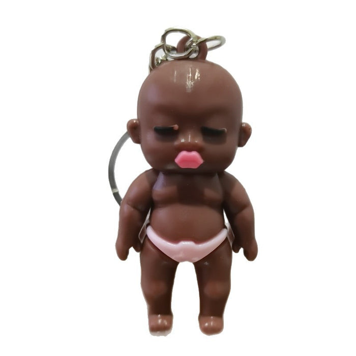 Wholesale 3pcs Black Doll Keychain Plush Doll Toy