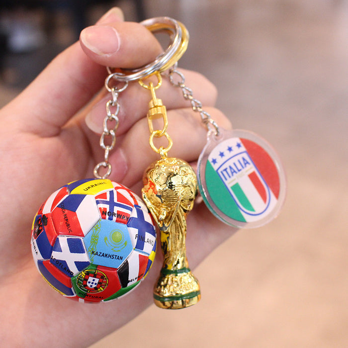 Wholesale Football Acrylic Car Keychain Pendant Gift for Fans