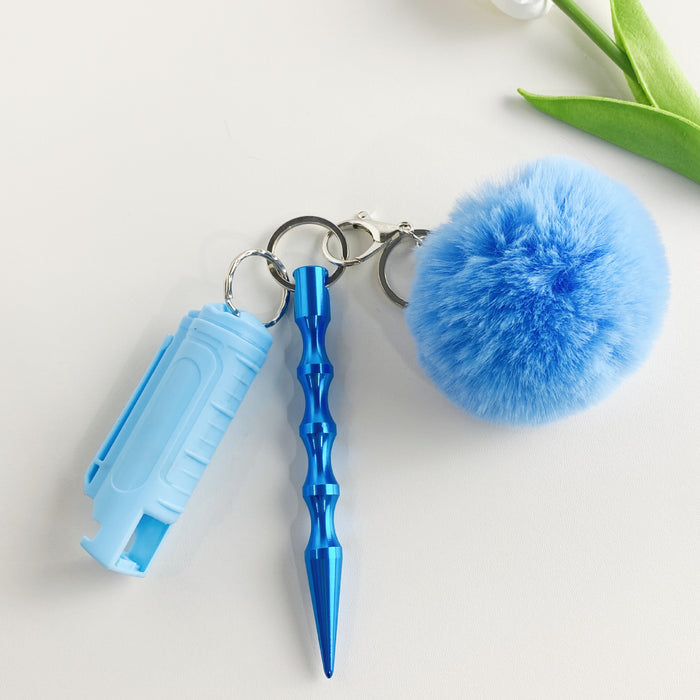 Wholesale Multifunctional Wool Ball 3-piece Keychain JDC-KC-ZY030