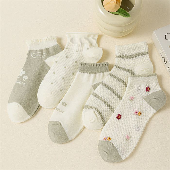 Wholesale Socks, short tube flower socks, mid tube socks