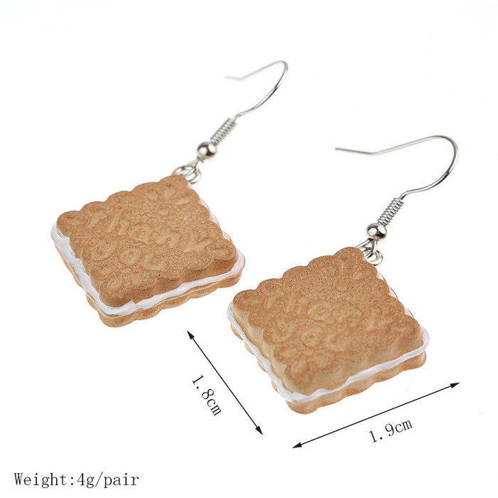 Wholesale Carnival Christmas Series Simulation Christmas Cartoon Cookie Earrings