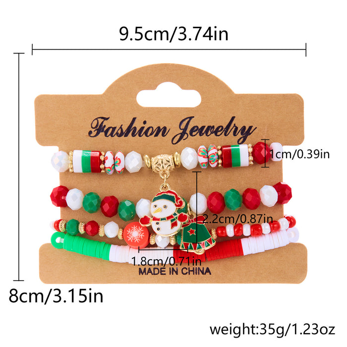 Wholesale Combination Bracelet Creative Colorful Acrylic Beaded Bracelet  suit