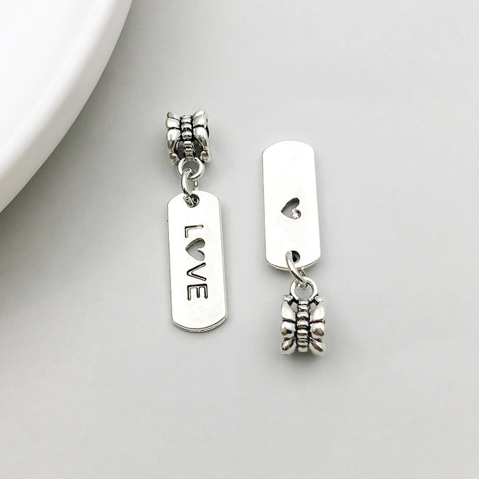 Wholesale Zinc alloy simulated maple leaf high-heeled shoe series large hole bead DIY beads pendant