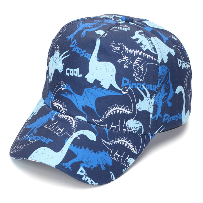Wholesale Kids Printed Dinosaur Excavator Truck Baseball Cap Summer Sun Hat for Boys Boutique