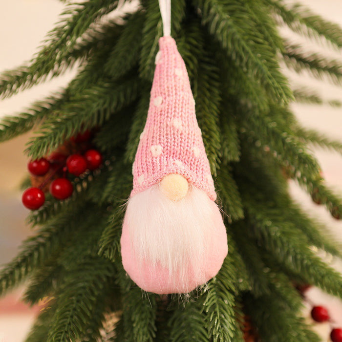 Wholesale Christmas Decorations Christmas Knitted Small Pendant Christmas Tree Faceless Old Man Doll Pendant Small Hanging