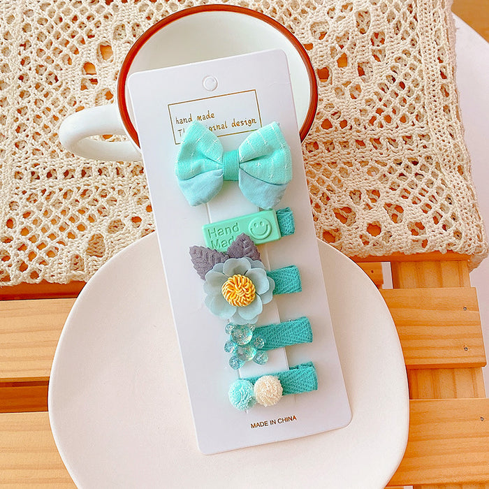 Wholesale Baby hairpins,  children' s hairpins,  cute bowknot fabric clips,  small size,  no hair damage