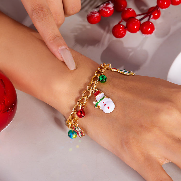 Wholesale Christmas Bracelet European and American Creative Snow  Bell