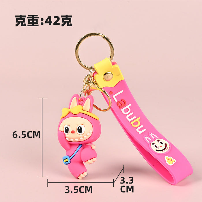 Wholesale PVC Soft Rubber Cartoon Keychain 3D Doll Bag Charm for Students Backpack Decorative MOQ≥10