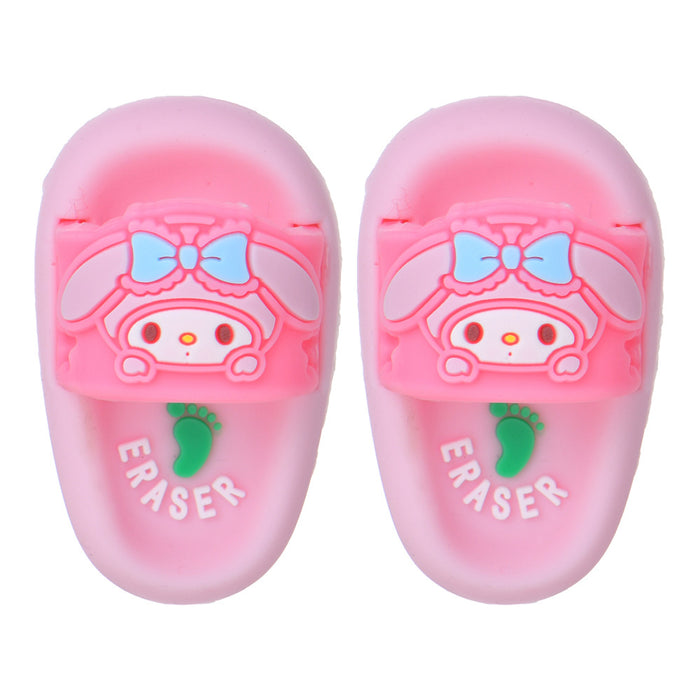 Wholesale Cute slippers shape student eraser mini eraser clean rubber