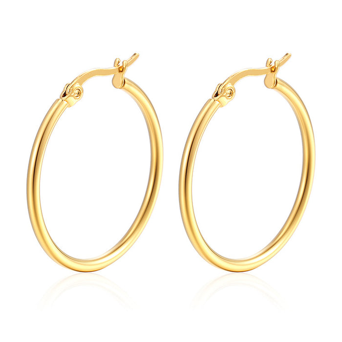 Wholesale Stainless steel circle statement earrings