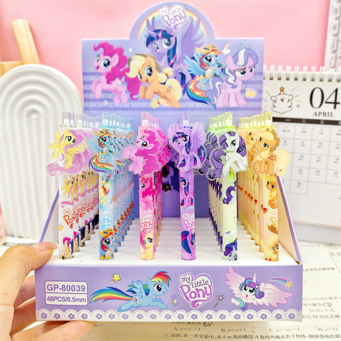 Wholesale Pony Press Gel Pen Acrylic Patch Student Stationery Writing Smooth