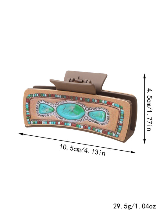 Wholesale Western Wind Cactus Sunflower Pattern Grab Clip Women Shark Clip Hairpin