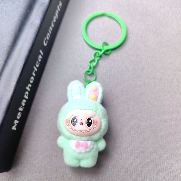 Wholesale Flocked  Keychain Pendant  Cute Doll DIY Accessories Mobile Phone Pendant