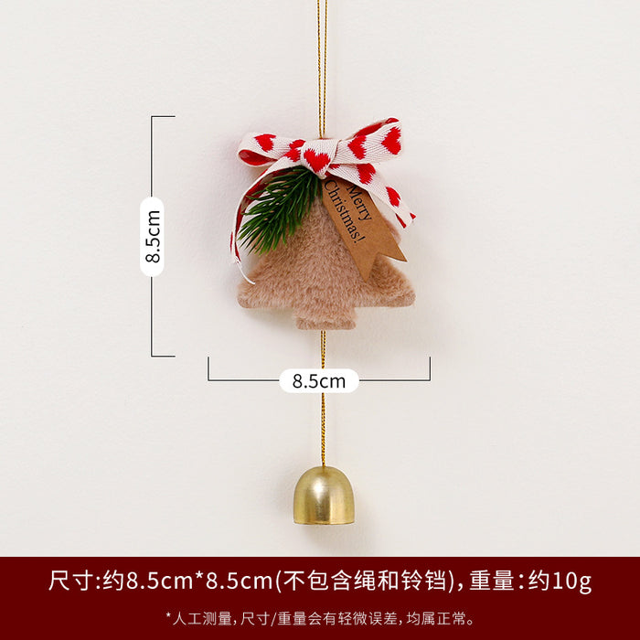 Wholesale Christmas Tree Bell Pendant Hanging Bell Door Bell Hanging Decoration Christmas Car Hanging Wind Bell Gift Christmas Decoration