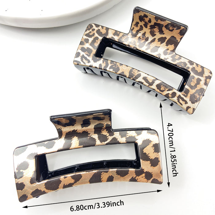 Wholesale Printed hair clip elegant leopard print claw clip