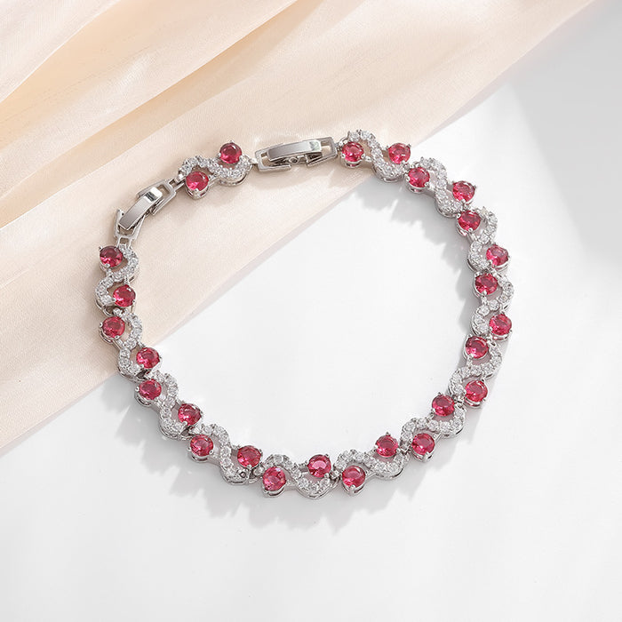 Wholesale Alloy Zirconia Bracelet Available in Various Colors