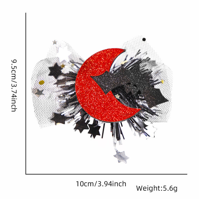 Wholesale Halloween Party Hairpin Headwear Adult Children Ghost Festival Ghost Pumpkin Ghost Mesh Side Clip Hairpin