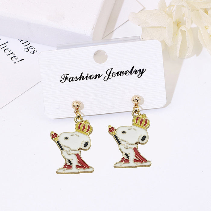 Wholesale Cute Cartoon Short Stud Earrings 925 Silver Jewelry Accessory for Women Gift MOQ≥2