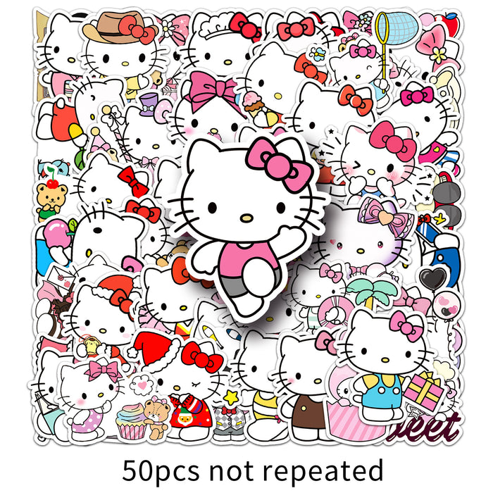 Wholesale 50pcs Cat Stickers Waterproof Decorative Stickers