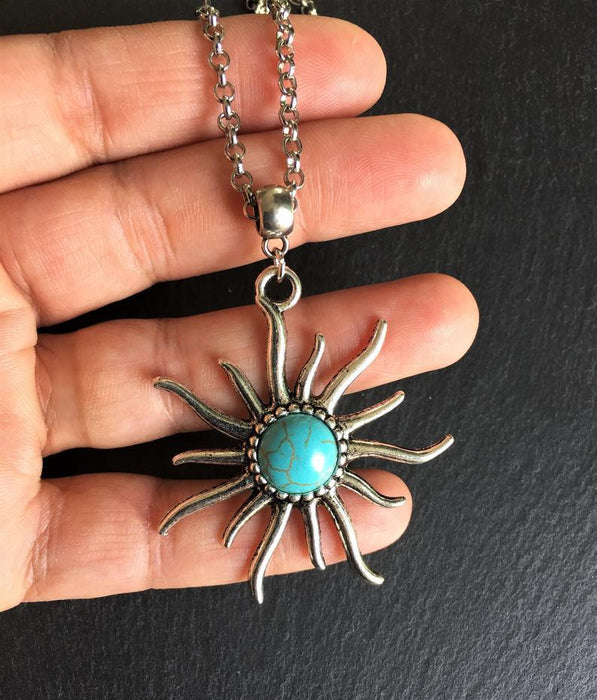 Wholesale  Sun natural stone necklace, jewelry