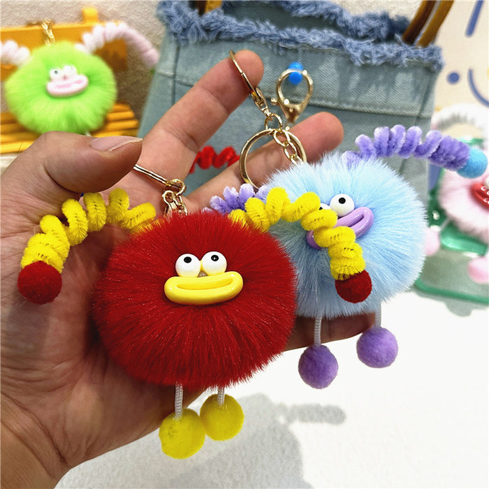 Wholesale Cartoon Key Chain Cute Sausage Mouth Internet Celebrity Schoolbag Pendant Plush Doll Key Chain Hanging Small Gift