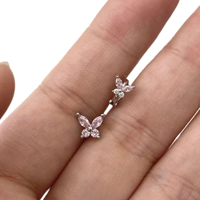 Wholesale Baileys Wine Pink Zircon Butterfly Ear Bone
