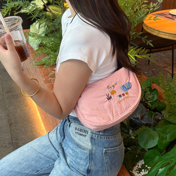 Wholesale New embroidered dumpling bag, lightweight small shoulder bag, lightweight, simple, fashionable, versatile, single shoulder crossbody bag