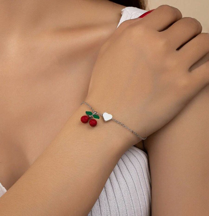 Wholesale Cherry Pendant Bracelet Bracelet