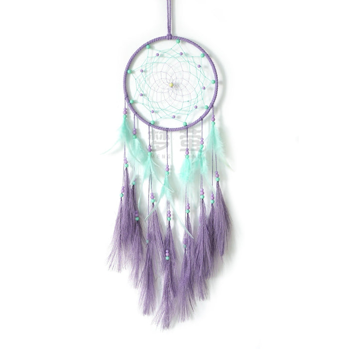 Wholesale Hand Knitted Pampas Grass Dreamcatcher Pendant Nordic Style Wall Decor MOQ≥2