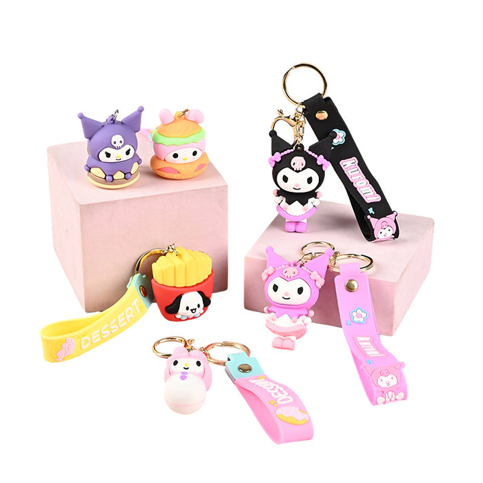 Wholesale Cartoon Cute PVC Soft Keychain Pendant Fashion Accessory Gift MOQ≥10