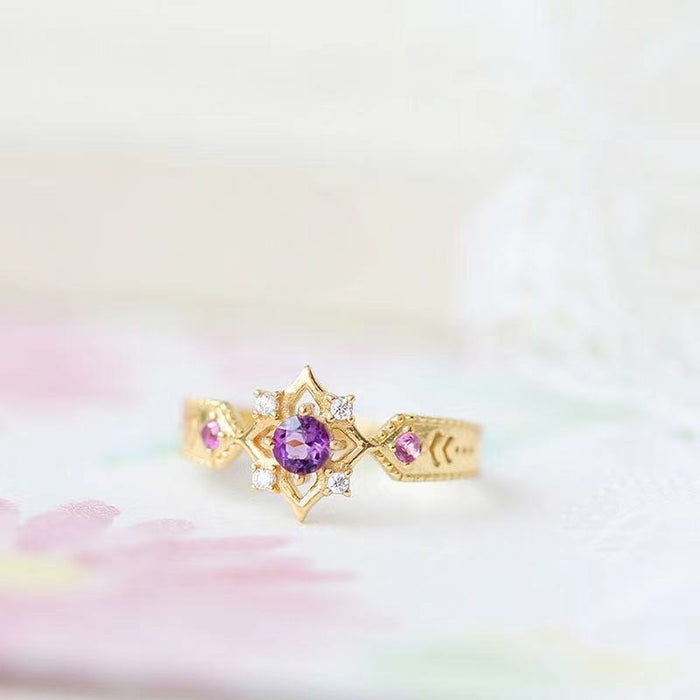 Wholesale Advanced Crystal Zirconia Gemstone Open Ring for Women