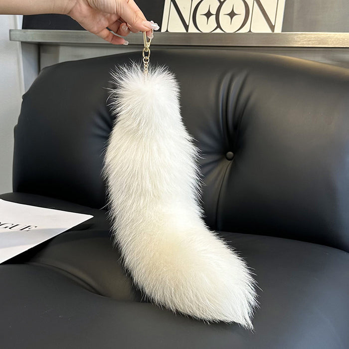 Wholesale Fox fur big tail f keychain