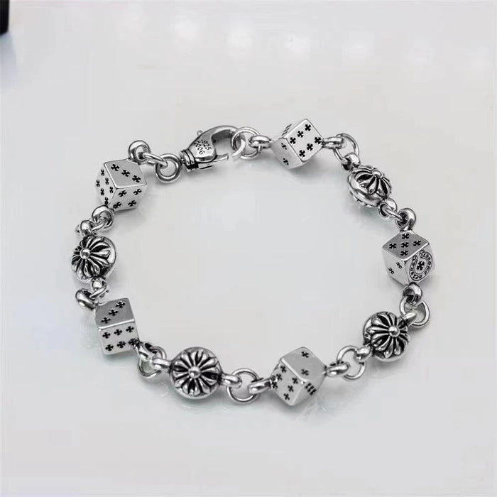 Wholesale Classic men's and women's retro cross dice bracelet