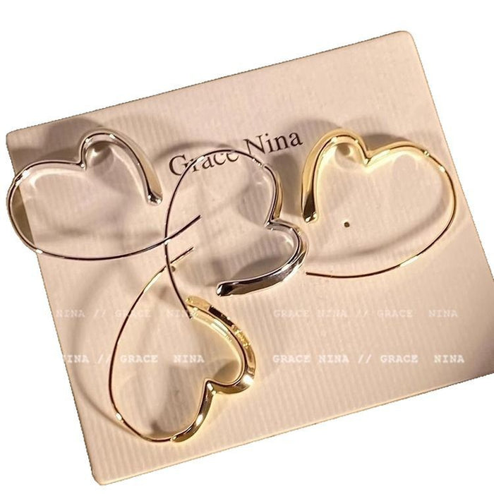 Wholesale Love exaggerated large earrings with simple design