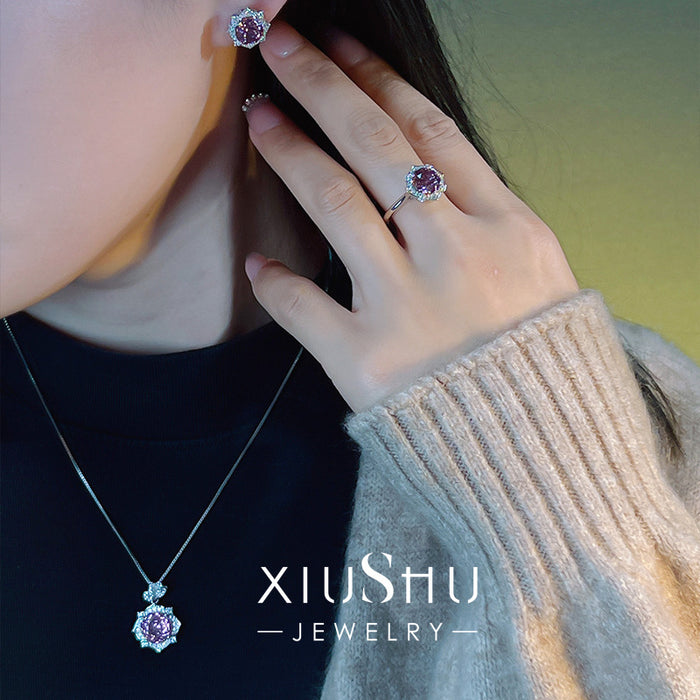 Wholesale Cutting ring, light luxury, versatile, inlaid with high carbon diamonds, elegant, high-end, niche design, simple ring