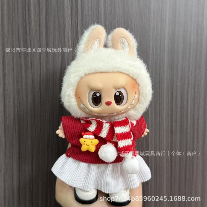 Wholesale Only the clothing keychain dolls Christmas outfit sets.