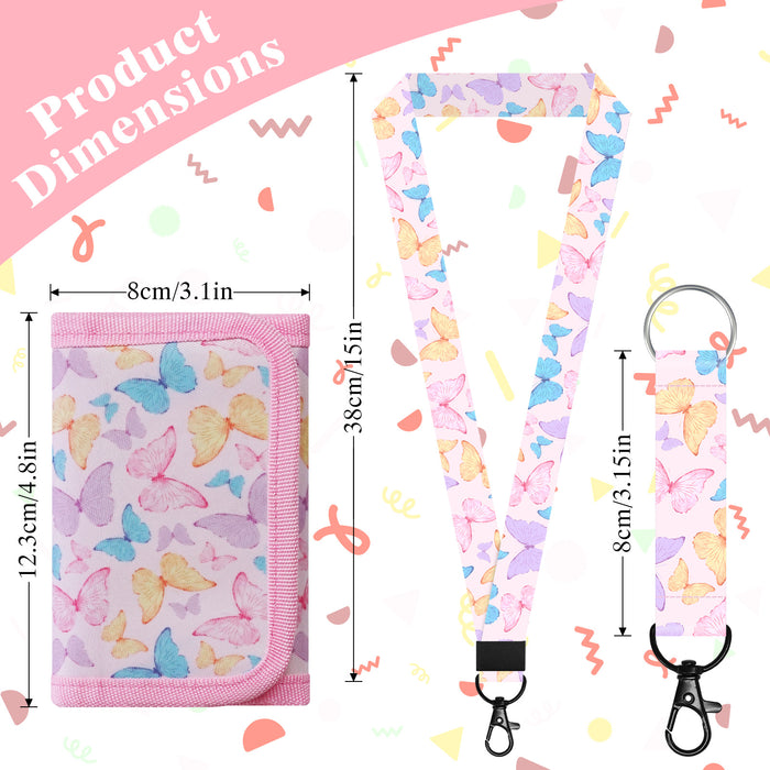 Wholesale Cartoon Print Polyester Kids Wallet with Lanyard