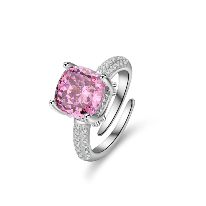 Wholesale Light luxury zircon colored gemstone ring