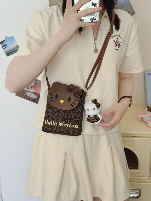 Wholesale Leopard Print PU Phone Shoulder Bag Accessory