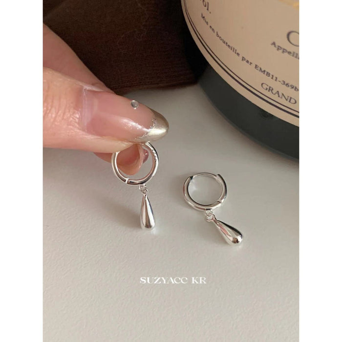 Wholesale sterling silver drop earrings simple cold wind earrings for women