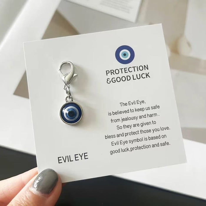 Wholesale Diamond-encrusted devil' s eye keychain