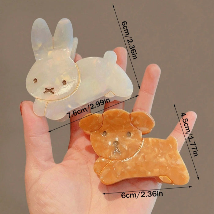 Wholesale Cute Animal Rabbit Puppy Hair Claw Acrylic Fashion Hair Accessory